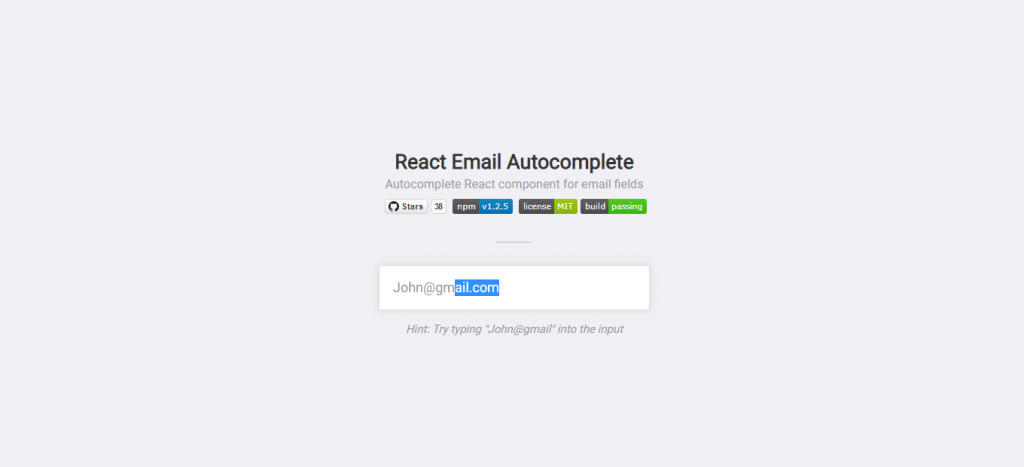 react autocomplete email example