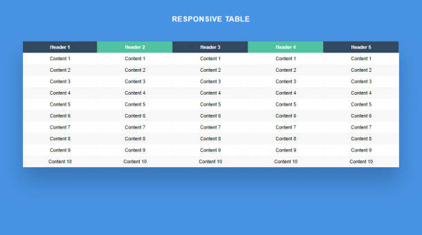 20+ Responsive Table CSS Examples - OnAirCode