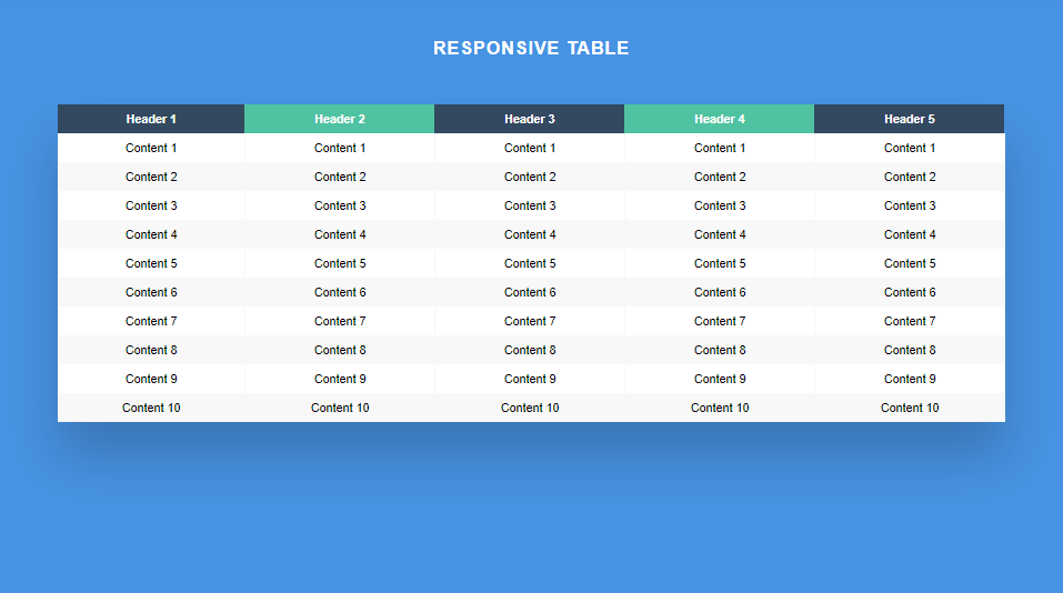 excel table