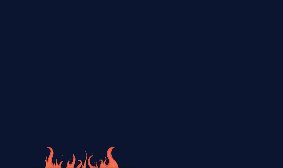 footer fire animation
