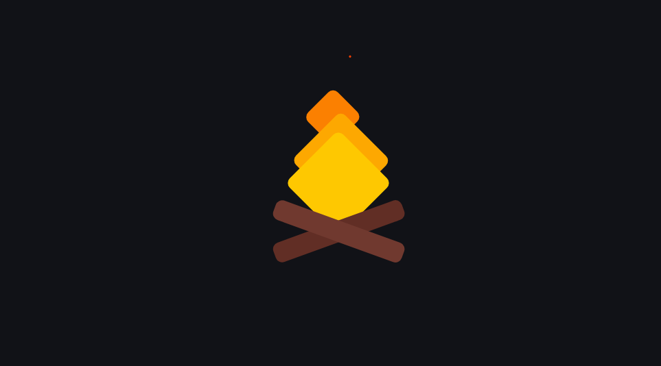 simple animated css fire effect