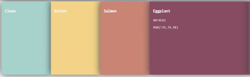 flexbox color palette html
