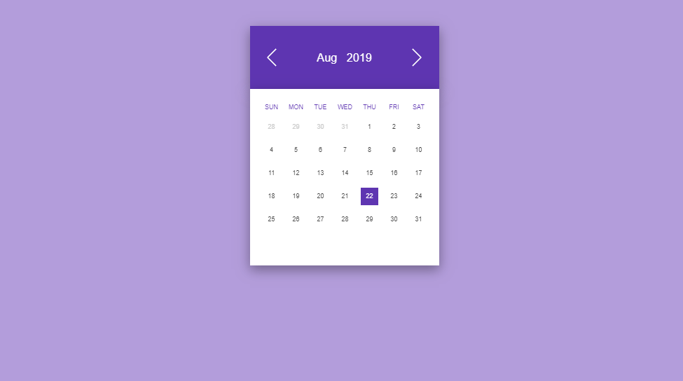 flipping calendar with css, html and javascript