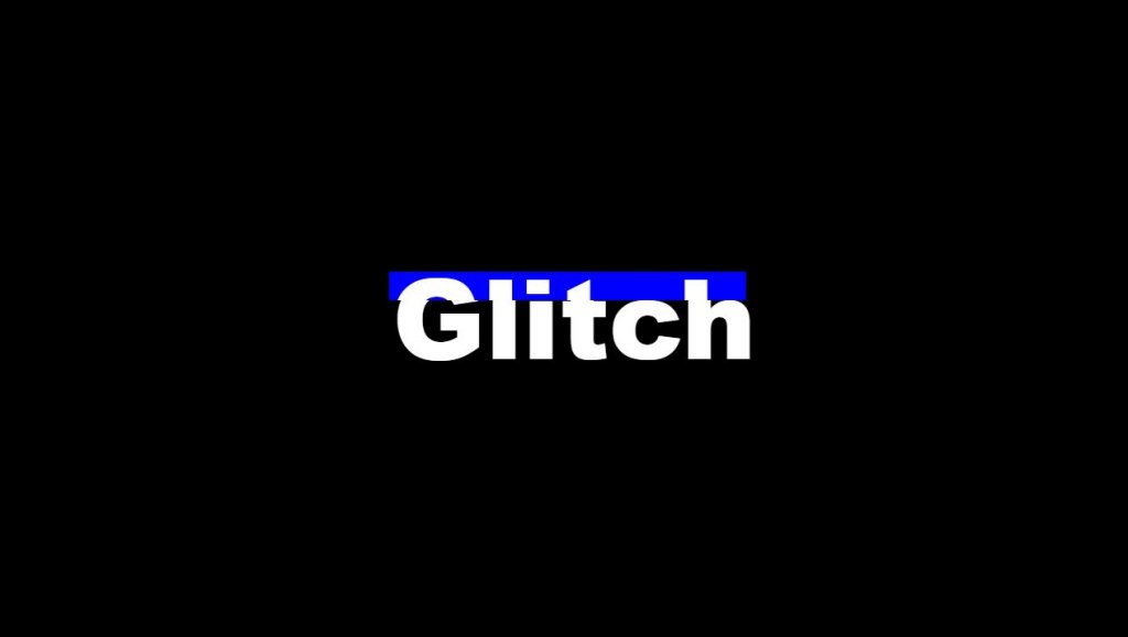 html css glitch animation svg effect examples 