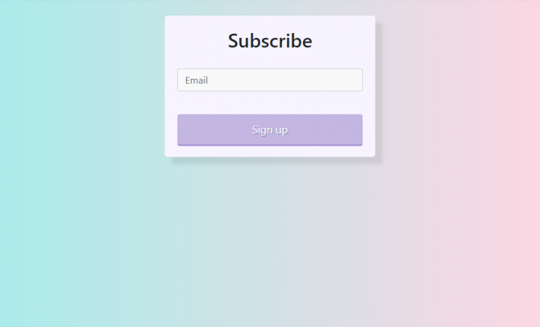 17 Beautiful CSS Subscription Form Design - OnAirCode