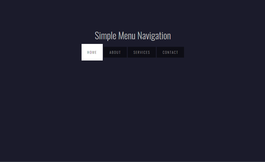 horizontal menu bar for navigation using css only 