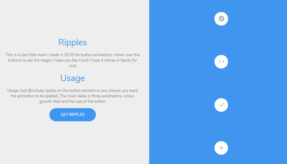 icon ripple effect with css