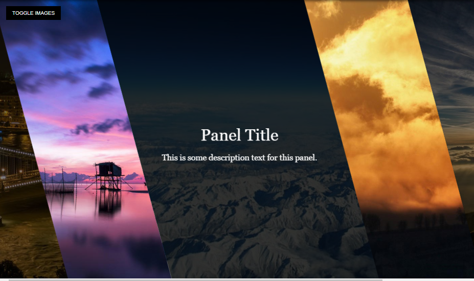 Skewed Flexbox Panels