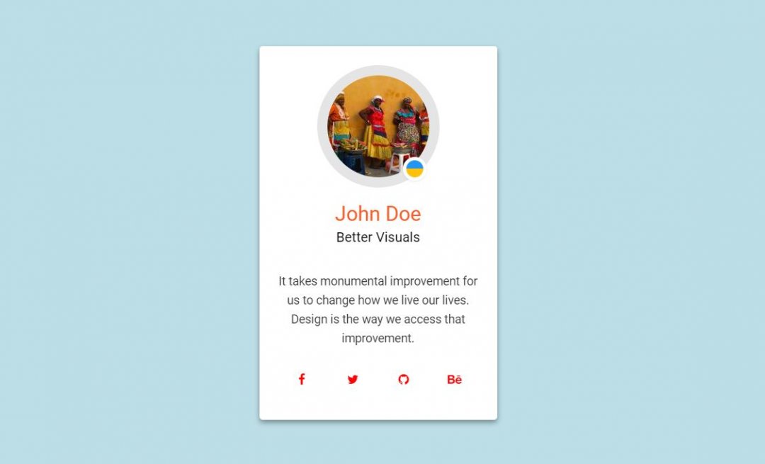 20 Awesome Profile Card CSS Design Examples - OnAirCode