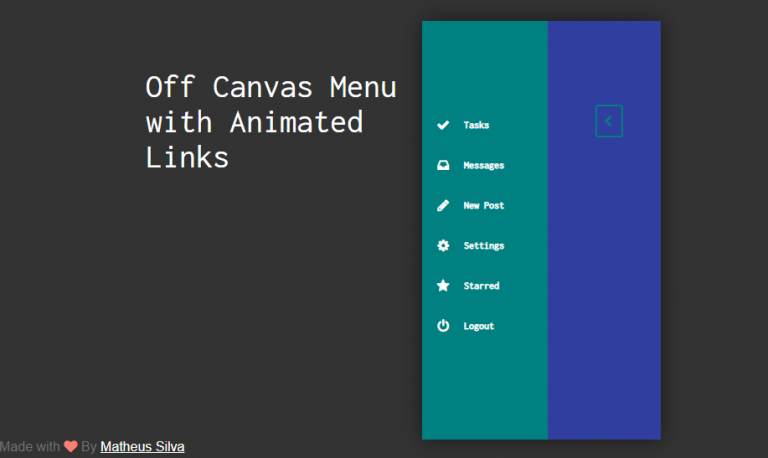 18+ CSS Off-Canvas Menu Navigation - OnAirCode