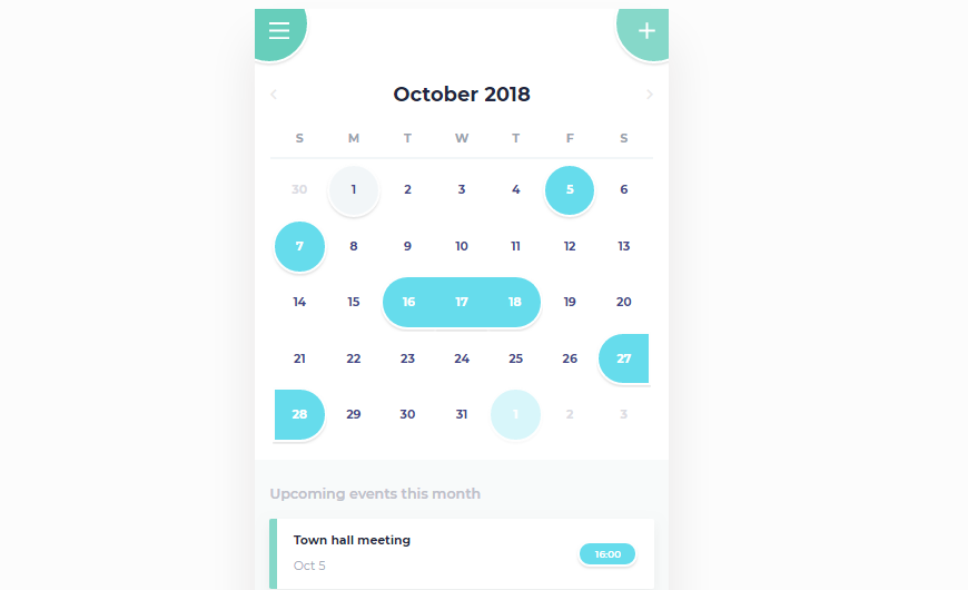 calendar mobile