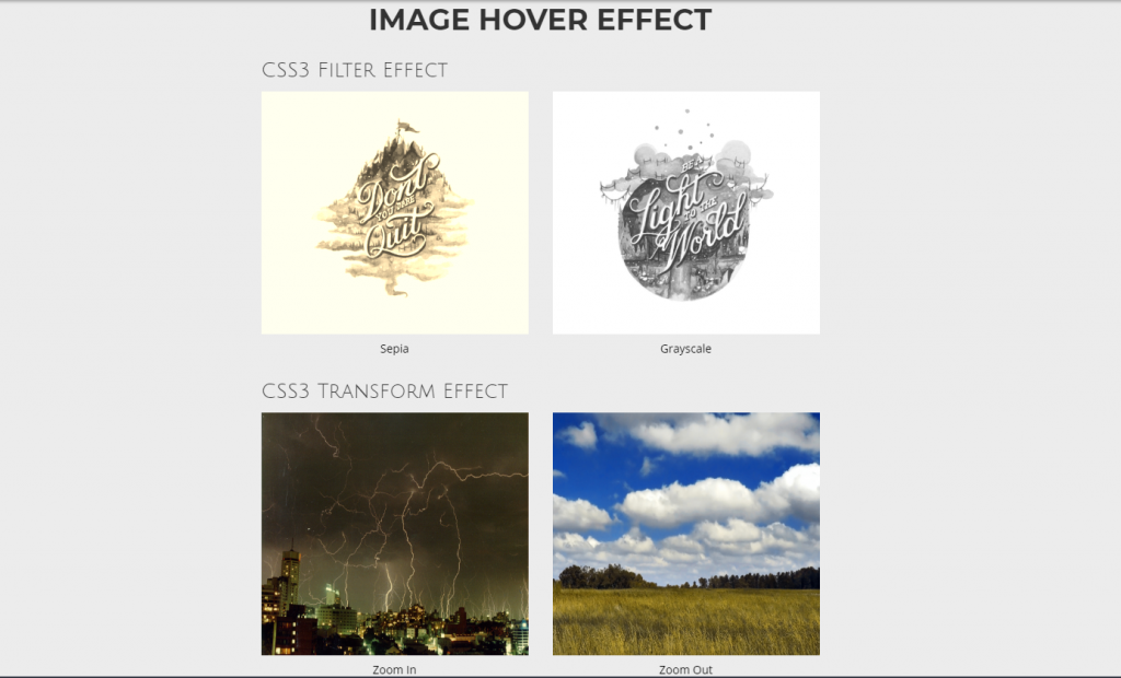 multiple image hover effect with css