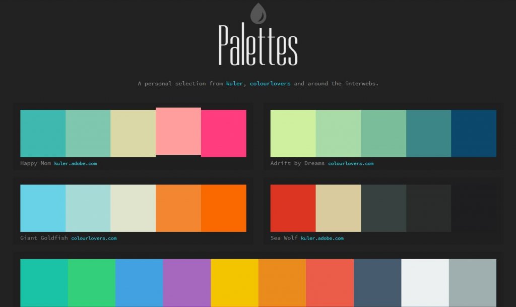color palette choose html
