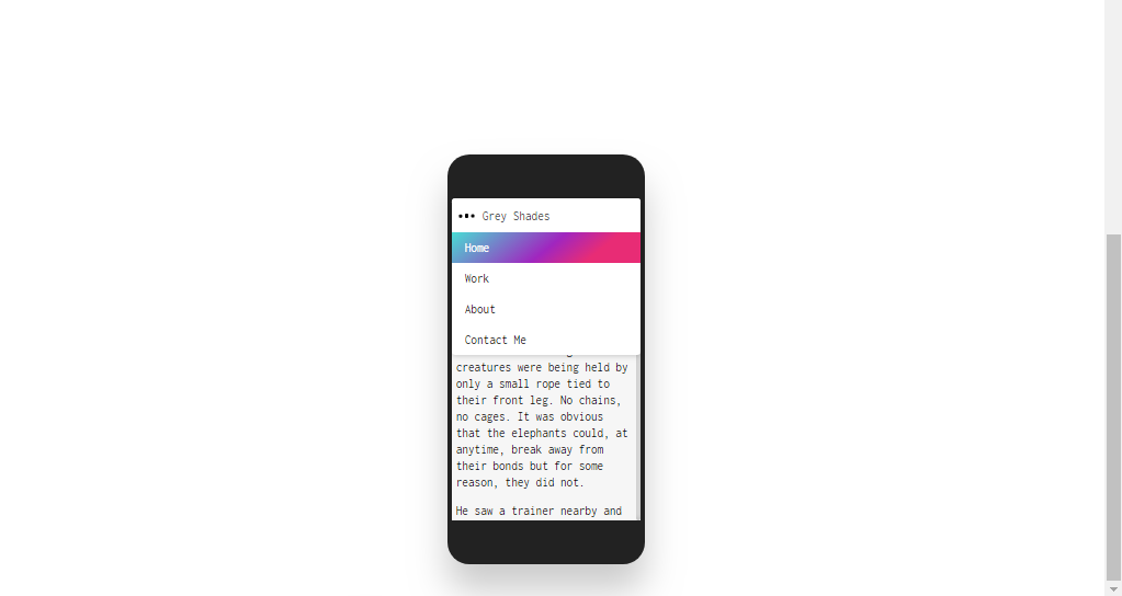 mobile navigation css