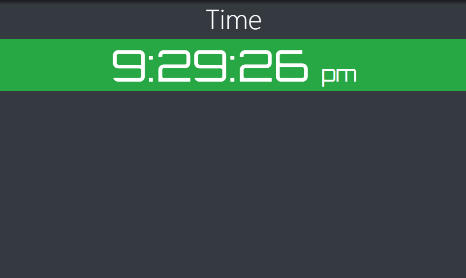 react native digital clock example for  timer