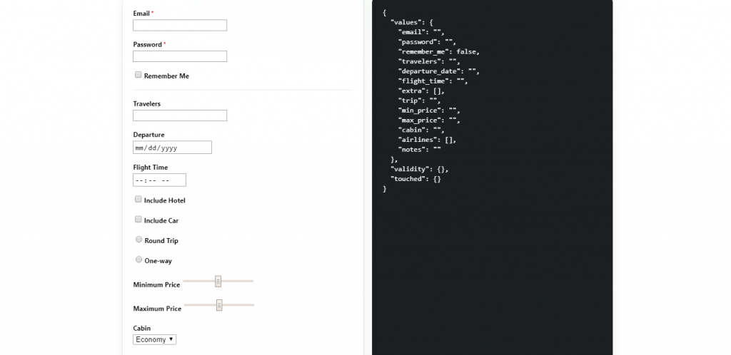 React use form state