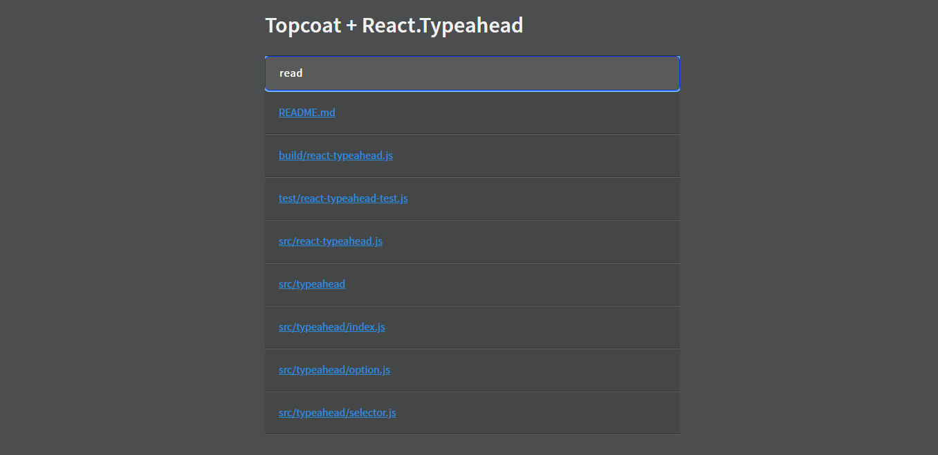 react typehead