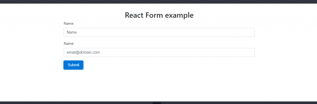 React form example