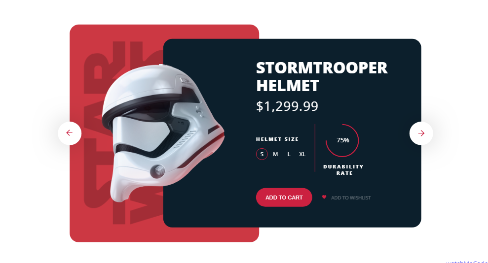 star wars helmet product card examples with css
