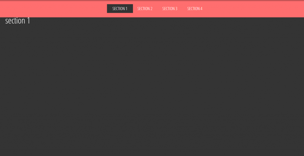 sticky header one page navigation