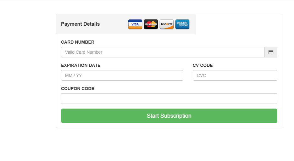 subscription form