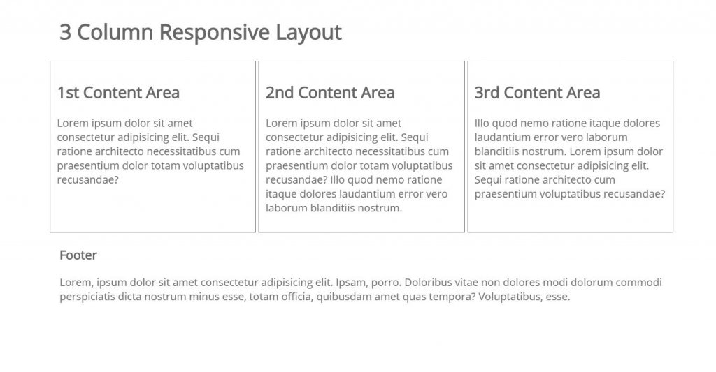 3 column responsive div CSS