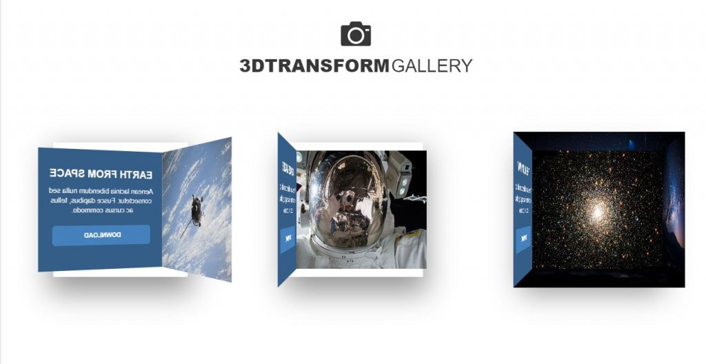 3D Transform Gallery Cube Rotate  