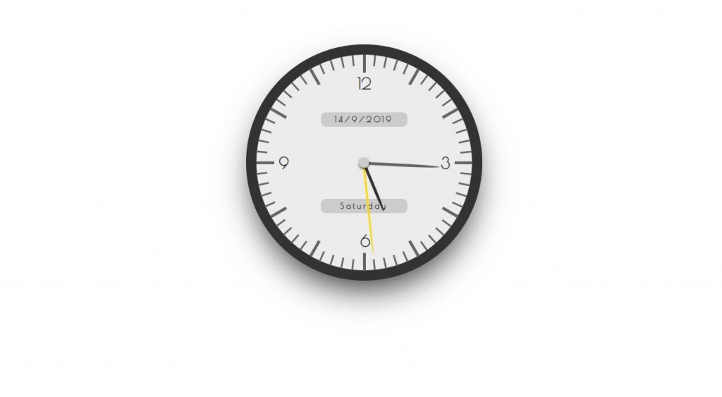 HTML CSS digital clock animation countdown timer clock. 