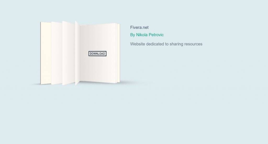 Book opening animation (pure css)