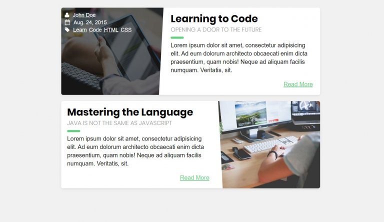 23+ CSS Card Layout Examples with Code Snippets - OnAirCode