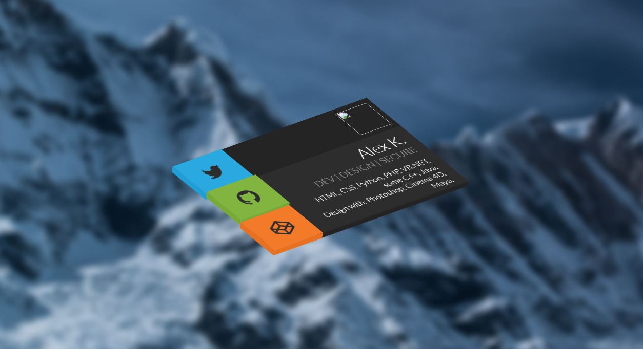 CSS Business Card UI Design Examples