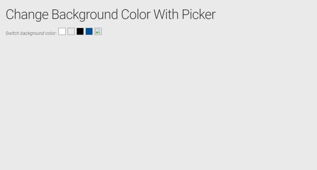 Change Background Color With Picker 