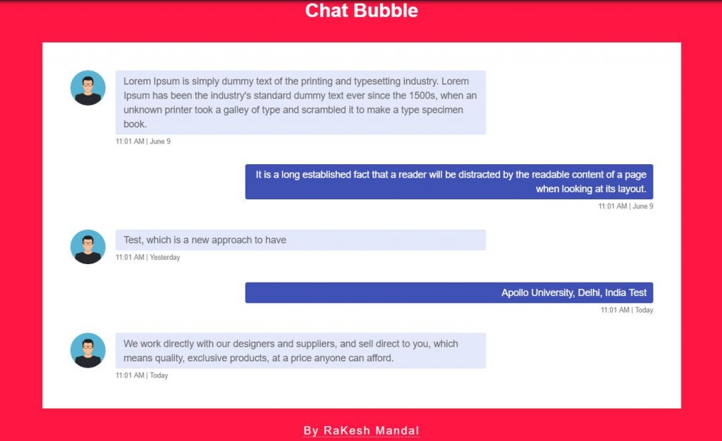 CSS chat bubble