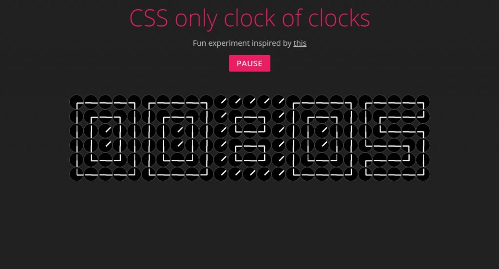 css only clock of clocks