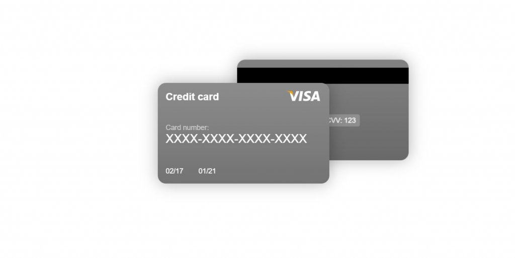 credit card ui template design and payment form html css