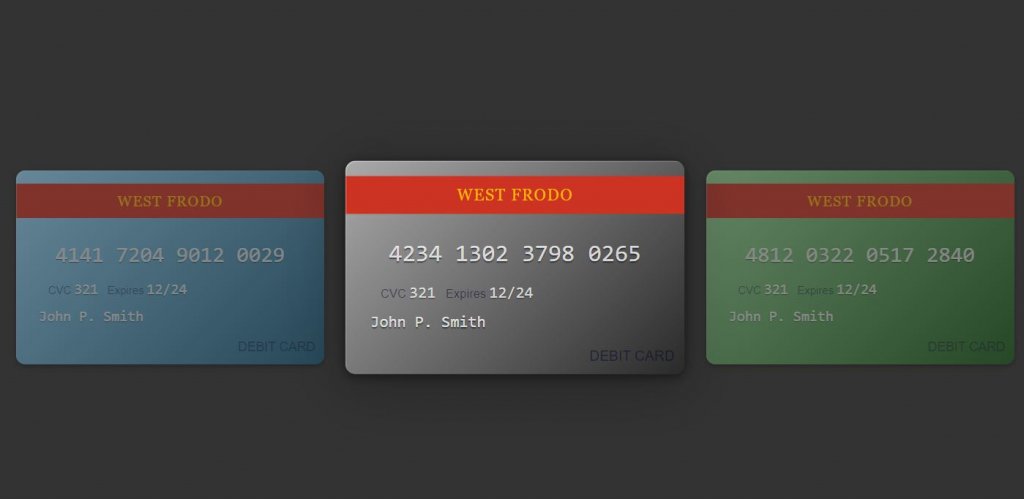 credit card ui template design and payment form html css