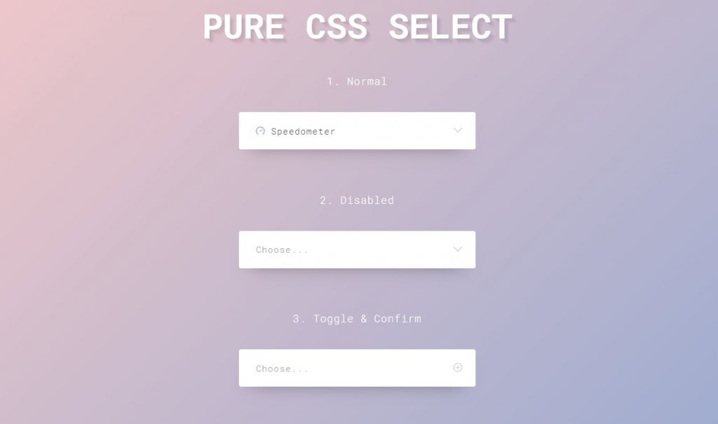 css select box radio buttons