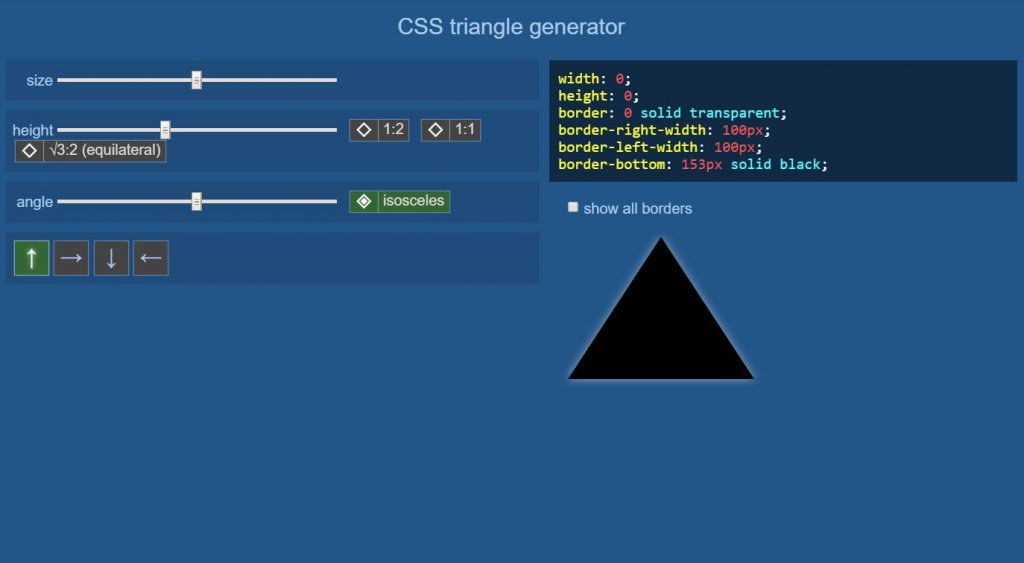 css triangle generator