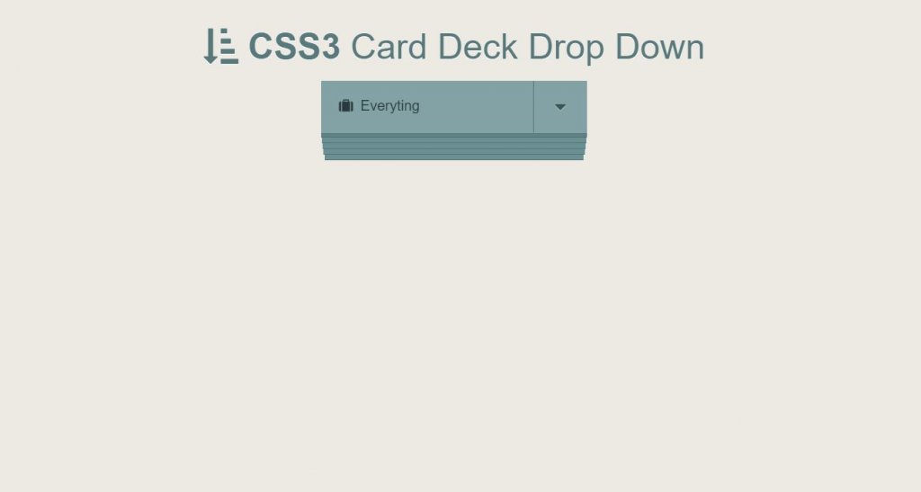 CSS3 Card Deck Drop Down