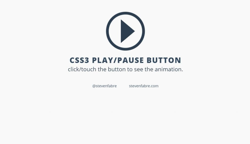 CSS Play Pause Button Examples with Animation - OnAirCode