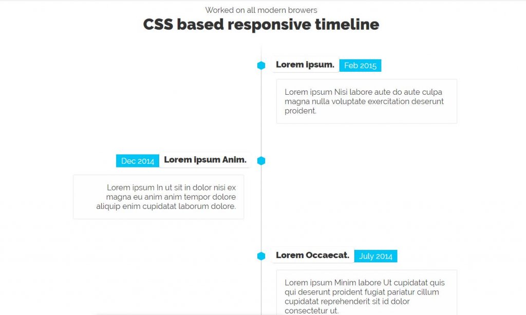simple vertical timeline examples html css bootstrap