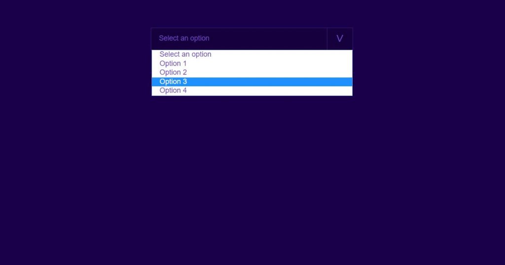 custom select box style and option with html css