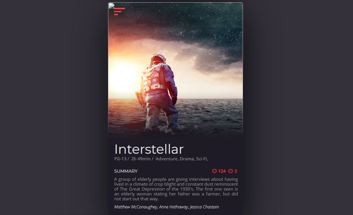 12+ Cool CSS Movie Card Examples - OnAirCode