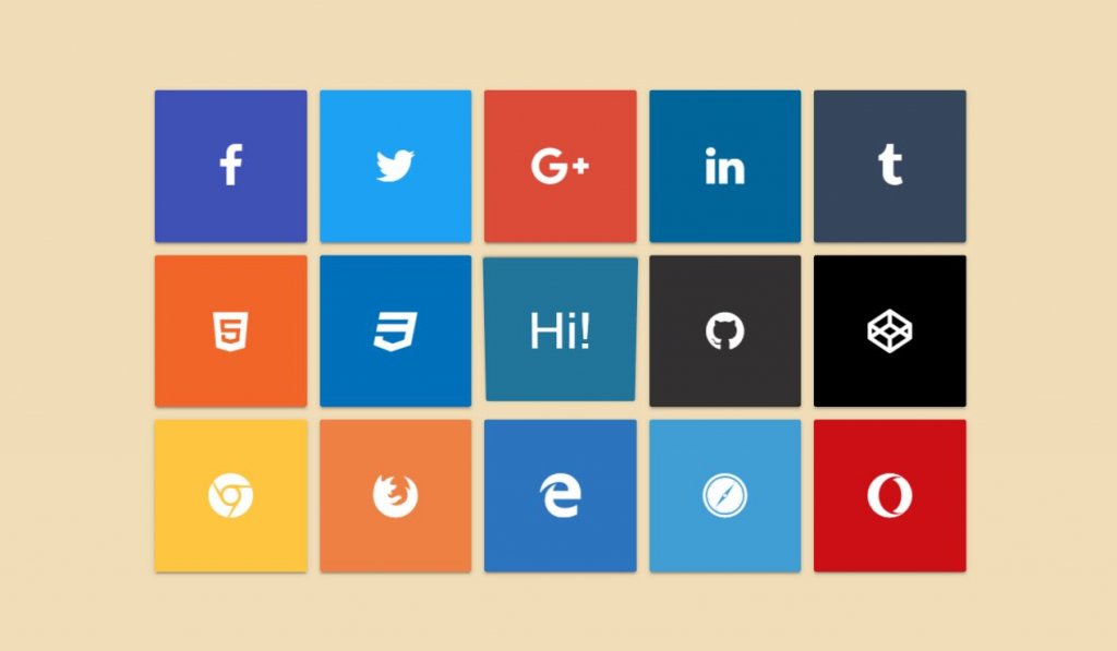 social media icons and buttons html css