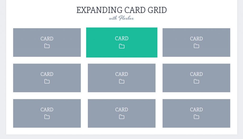 flexbox card grid layout example html css