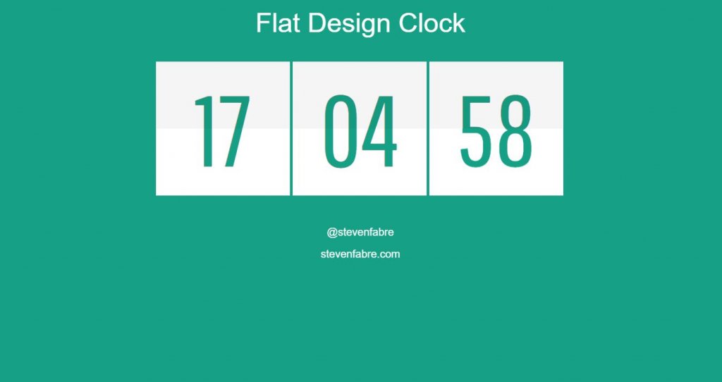 flat design clock