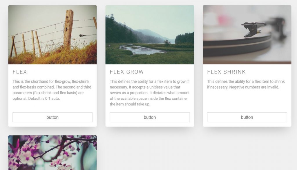 flexbox card grid layout example html css