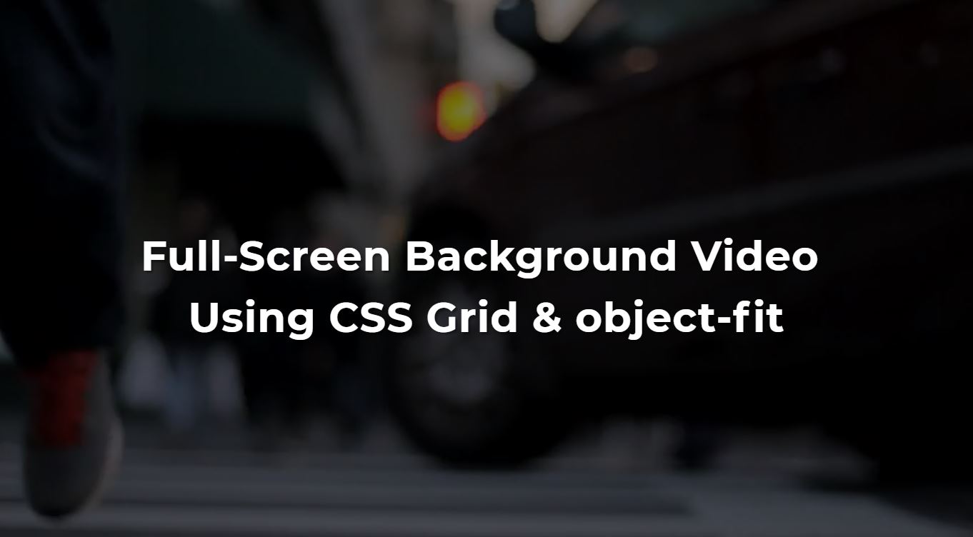 Background Video CSS Examples
