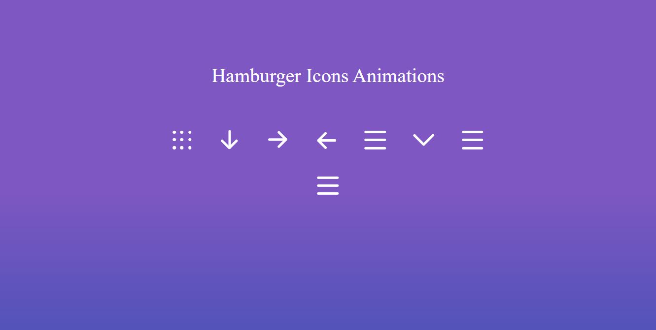 25+ Hamburger Menu CSS Icon Animated Examples - OnAirCode