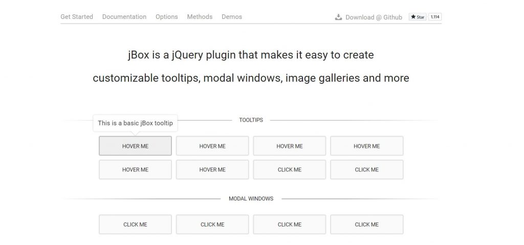 jQuery(JavaScript) Tooltip Jbox